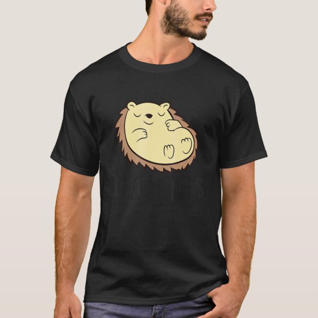 Cute Sleeping Hedgehog Good At Naps  Hedgehog T-Shirt (Vorderseite)