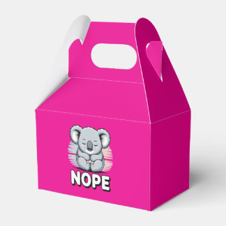 Cute Sleeping Koala “Nope” Funny Cartoon Geschenkschachtel