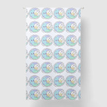 Cute Sleeping Moon and Star Pattern Baby Nursery B