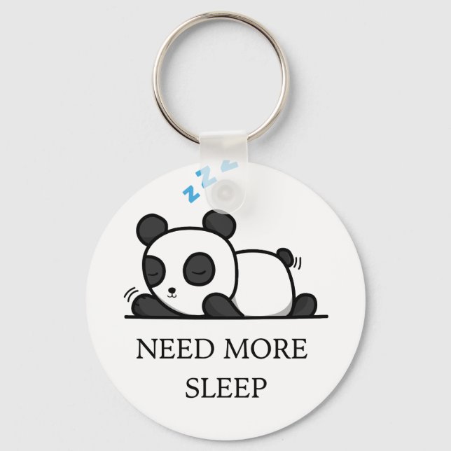 Cute Sleeping Panda Keychain Schlüsselanhänger (Vorderseite)