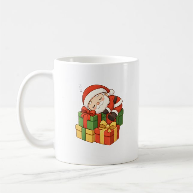 Cute Sleeping Santa Christmas Mug Kaffeetasse (Links)