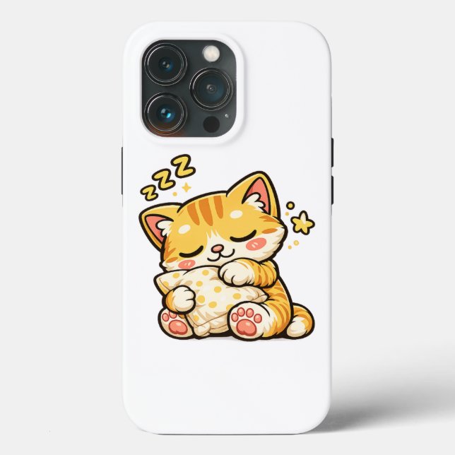 Cute Sleepy Cat Pillow Case-Mate iPhone Hülle (Rückseite)