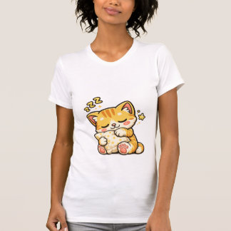 Cute Sleepy Cat Pillow T-Shirt