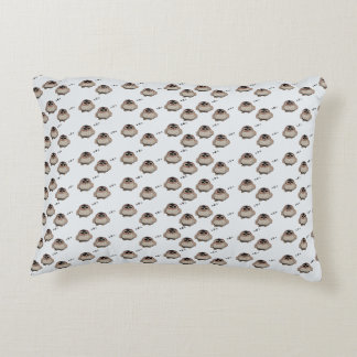 Cute Sleepy Owl Pattern Throw Pillow Dekokissen