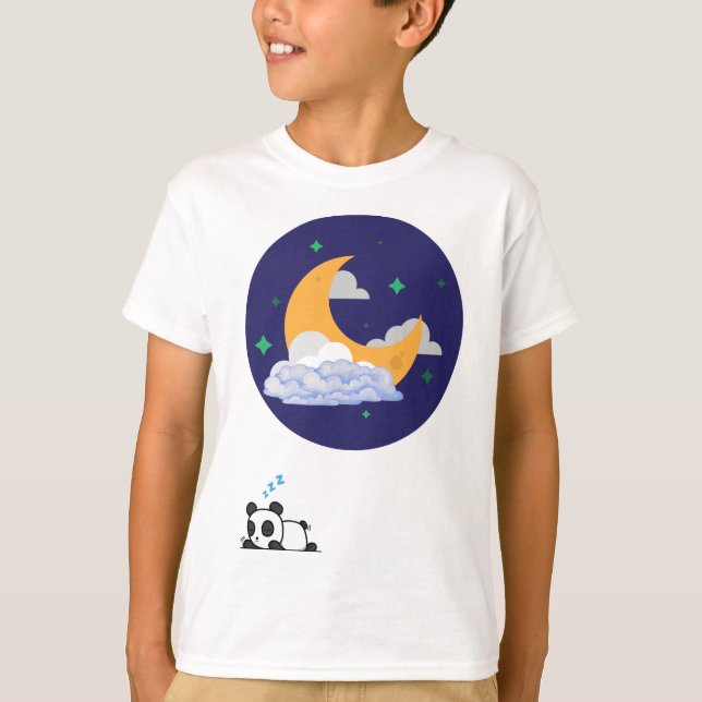 Cute Sleepy Panda Baby T-Shirt (Vorderseite)