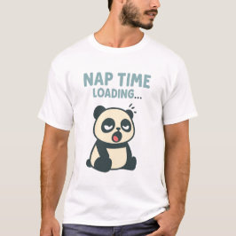 Cute Sleepy Panda “Nap Time Loading” T-Shirt