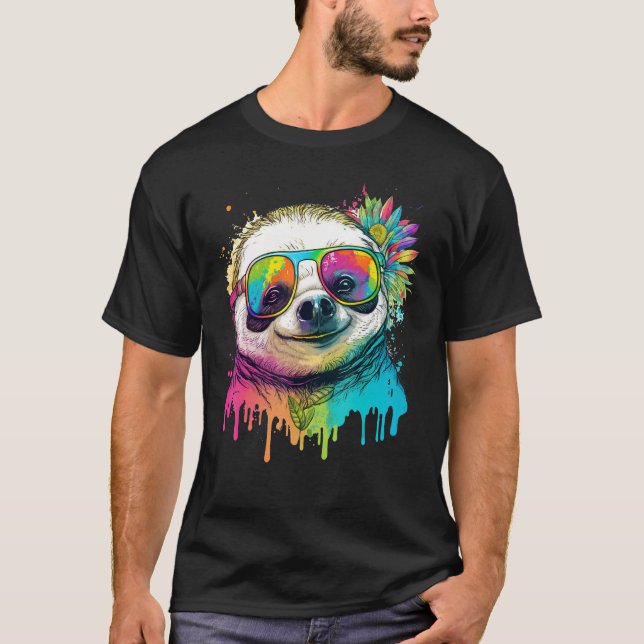 Cute Sloth  Animal on Sloth 3 T-Shirt (Vorderseite)