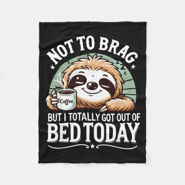 Cute Sloth Coffee Funny Quote Caffeine Lover Gift  Fleecedecke (Vorderseite)
