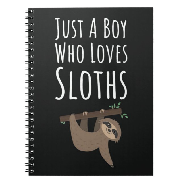 Cute Sloth Gifts For Baby Boys Kids Animals Lover Notizblock (Vorderseite)