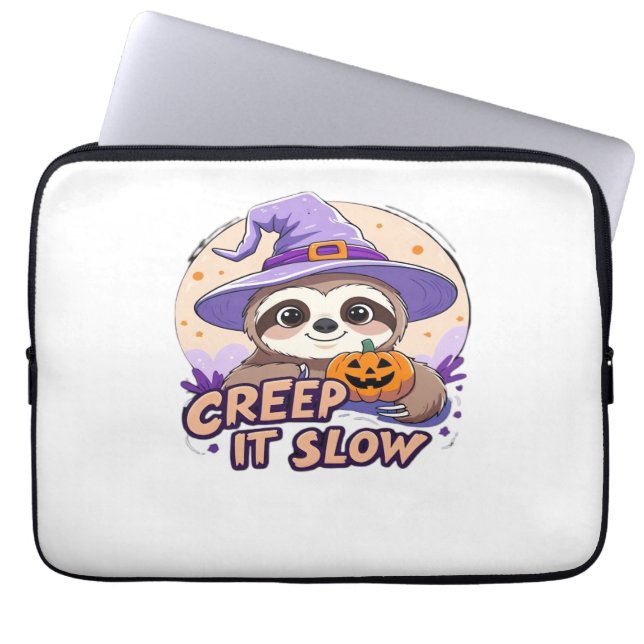 Cute Sloth Halloween Shirt � Funny Creep It Slow W Laptopschutzhülle (Vorderseite)