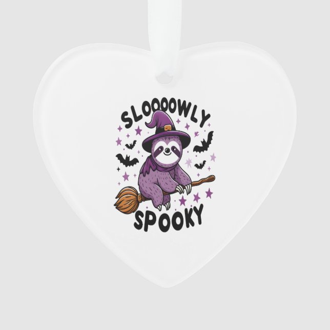 Cute Sloth Happy Halloween (2) Ornament (Vorderseite)