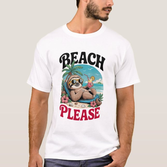 Cute Sloth Summertime T-Shirt (Vorderseite)