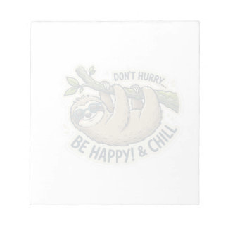 Cute Sloth Wearing Sunglasses Notizblock