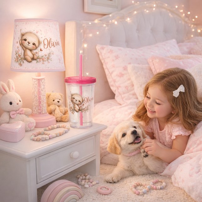 Cute Sloth with Floral Accents Acryltrinkbecher (Von Creator hochgeladen)