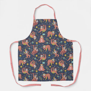 Cute Sloths Apron Schürze