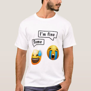 Cute Smile Face Emoji Herren T-Shirt