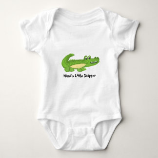 Cute Smiling Alligator Baby Bodysuit Strampler