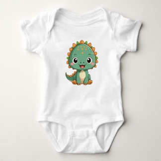 Cute Smiling Baby Dinosaur Bodysuit Baby Strampler