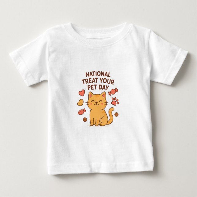 Cute Smiling Cat Shirt | National Treat  Pet Day (Vorderseite)