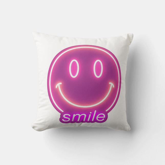 Cute Smiling Face Pillow – Cheerful Home Decor” Kissen (Vorderseite)