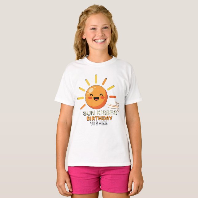 Cute Smiling Sun Birthday Wishes Toddler T-Shirt (Vorne ganz)