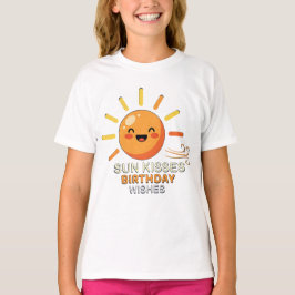 Cute Smiling Sun Birthday Wishes Toddler T-Shirt