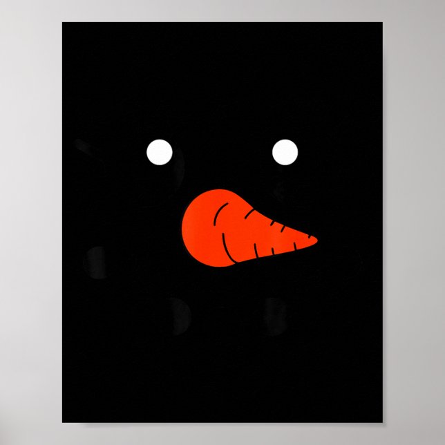 Cute Snowlady Snowman Face Christmas Matching Fami Poster (Vorne)