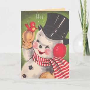 Cute Snowman Card Feiertagskarte