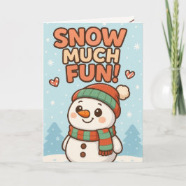 Cute Snowman Christmas Karte