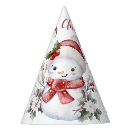 Cute Snowman Christmas Party Hat Partyhütchen