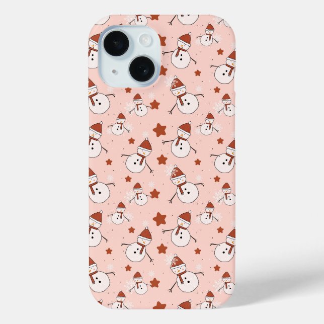 Cute Snowman Christmas Phone Case (Rückseite)