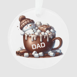 Cute Snowman Cocoa Design  Ornament