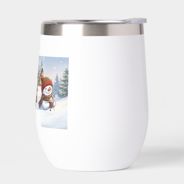 Cute Snowman Coffee Winter Holiday Water Bottle (Links)