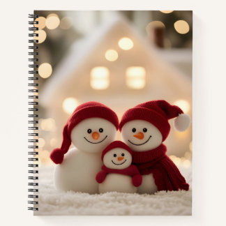 Cute Snowman Family Winter Christmas Notizbuch