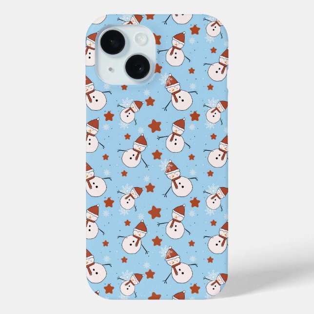 Cute Snowman Holiday Phone Case (Rückseite)