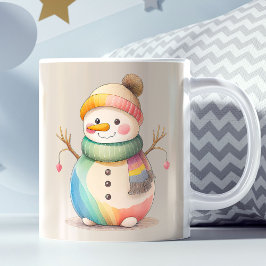 Cute Snowman Let It Snow Kaffeetasse