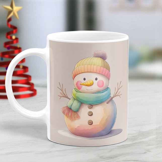 Cute Snowman Let It Snow Kaffeetasse (Von Creator hochgeladen)