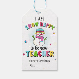 Cute Snowman Teacher Christmas Tags to students  Geschenkanhänger