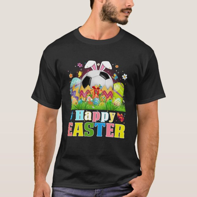 Cute Soccer Ball Hatched From Egg Easter Day Men B T-Shirt (Vorderseite)