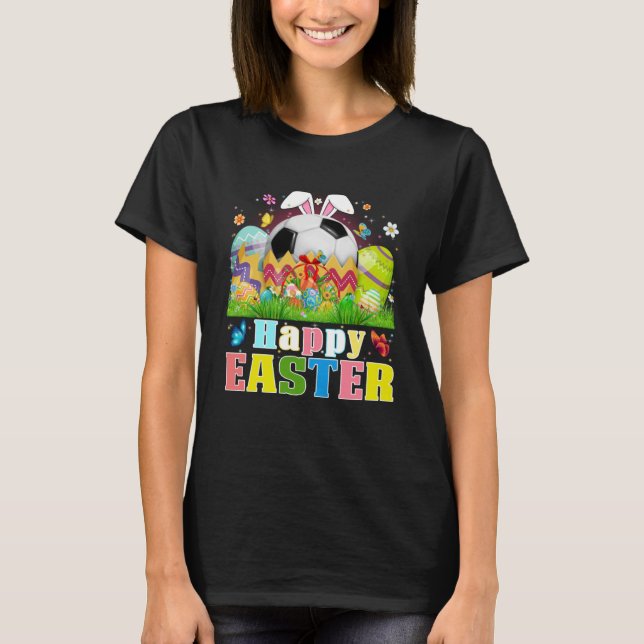 Cute Soccer Ball Hatched From Egg Easter Day Men B T-Shirt (Vorderseite)