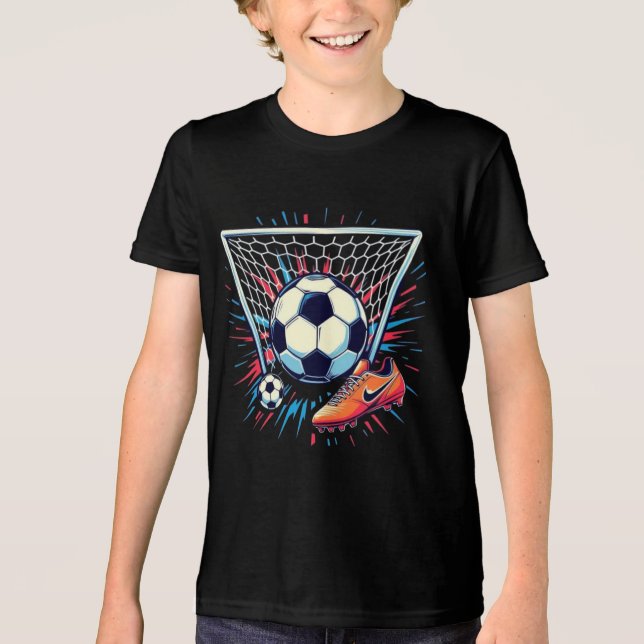 Cute soccer outfit after school activity  Tri-Blend shirt (Vorderseite)