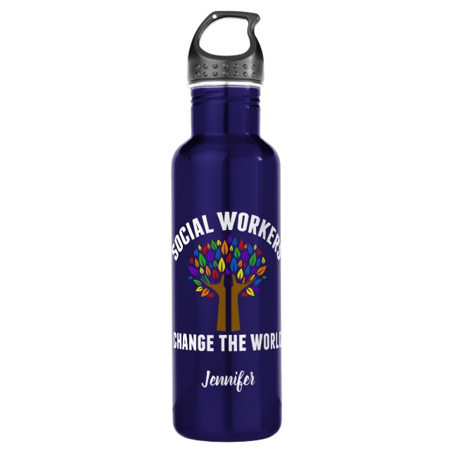 Cute Social Work Quote Trinkflasche (Vorderseite)