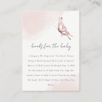 Cute Soft Blush Butterfly Books For Baby Shower