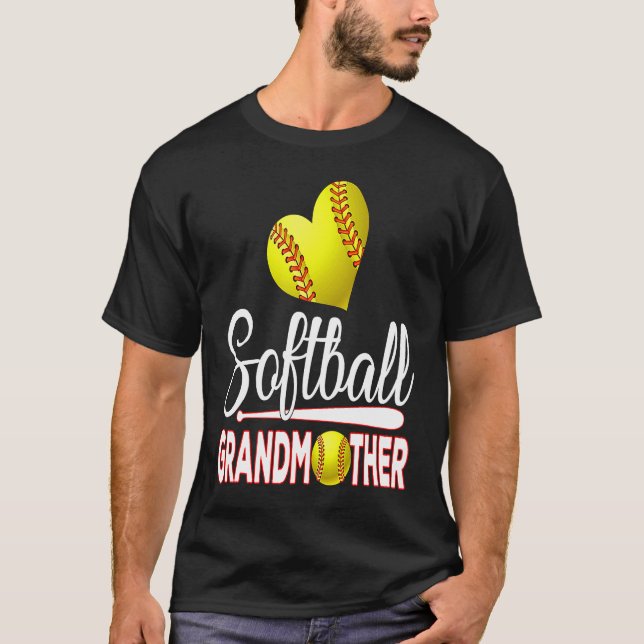 Cute Softball Grandmother Baseball  Women Mother's T-Shirt (Vorderseite)