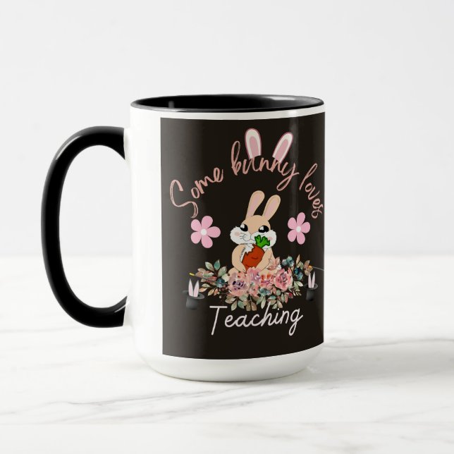 Cute some bunny loves teaching mug tasse (Links)