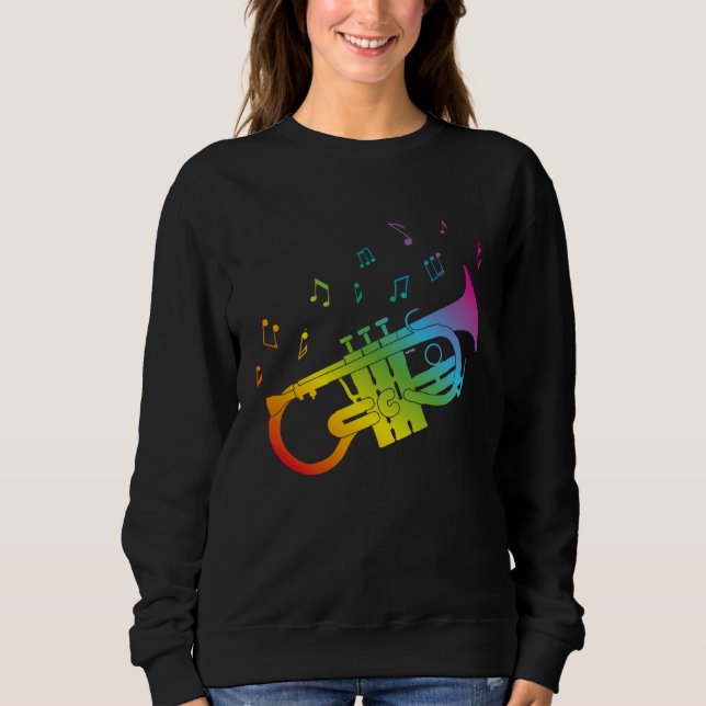 Cute Soprano Cornet player gay musicians LGBTQ+ ga Sweatshirt (Vorderseite)