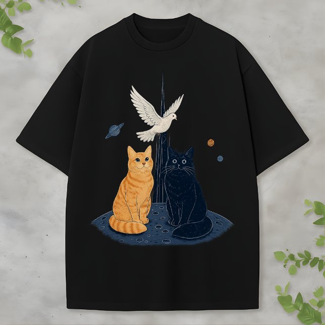 Cute Space Cat Astronaut Kitty Galaxy Lover Kawaii T-Shirt (Von Creator hochgeladen)