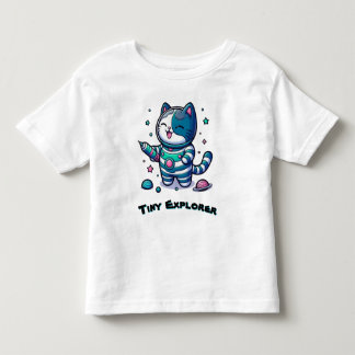 🚀 Cute Space Cat Astronaut 🐱 Kleinkind T-shirt