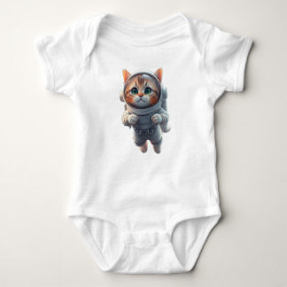 cute space explorer Cat  Baby Strampler
