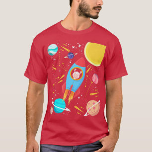 Cute Space Llama Astronaut Alpaca T-Shirt